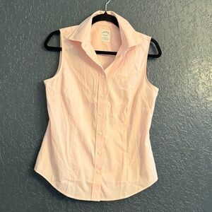 Brooks Brothers Fitted Non-Iron Stretch Supima Cotton Sleeveless Dress Shirt